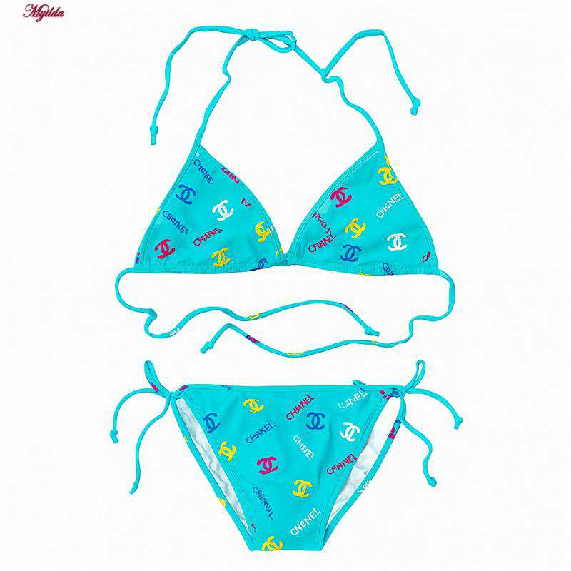 مایو دو تکه زنانه رنگ آبی مدل 1272 ماییلدا