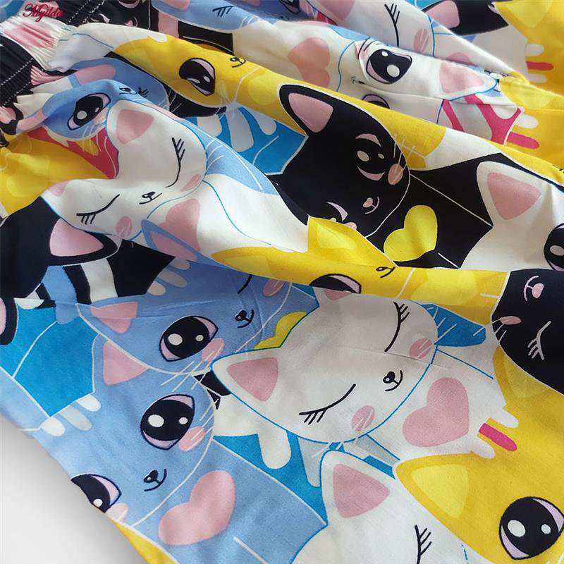 شلوارک راحتی زنانه مدل گربه کد 5356 ماییلدا