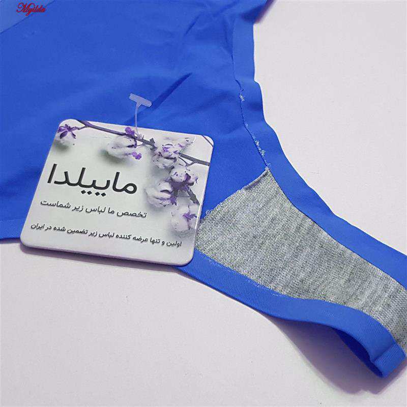 شورت لامبادا زنانه مدل لیزری رنگ آبی تیره ماییلدا کد 4979-633