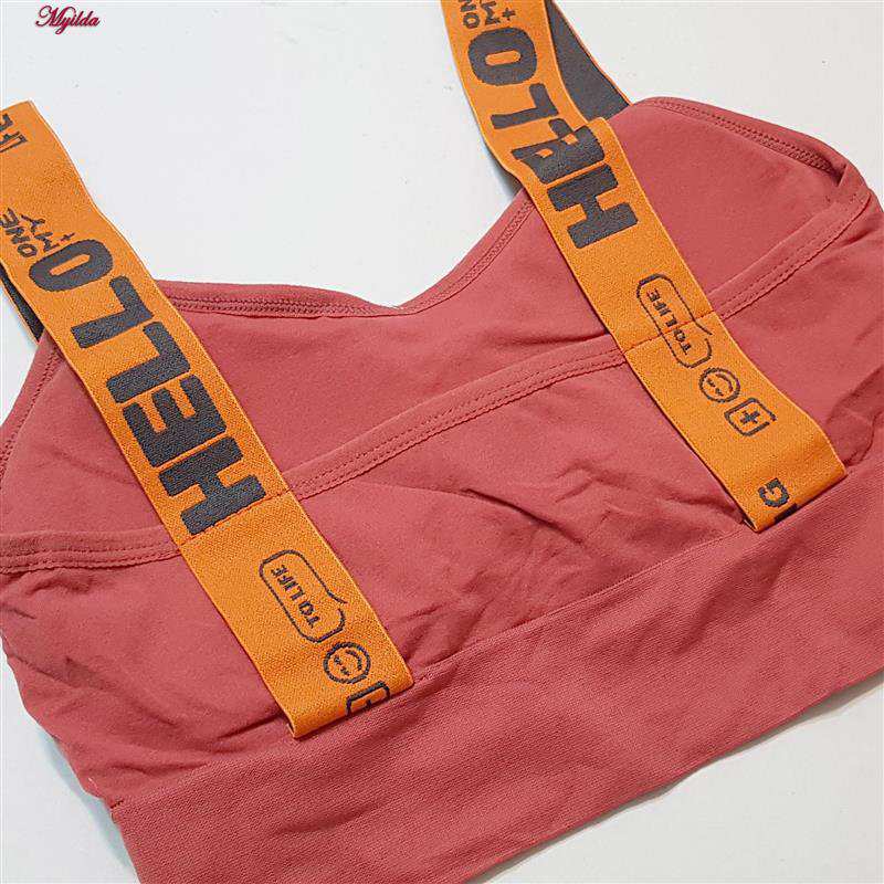 ست نیم تنه و شلوارک ورزشی زنانه رنگ نارنجی ماییلدا مدل 5327