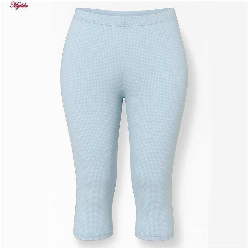 شلوارک راحتی زنانه مدل خال خالی رنگ آبی روشن ماییلدا کد 5329-6