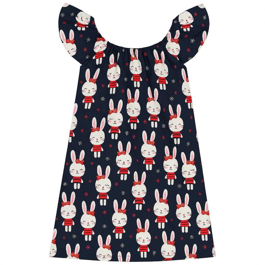 پیراهن آستین کوتاه راحتی زنانه رنگ سرمه ای ماییلدا مدل 5357