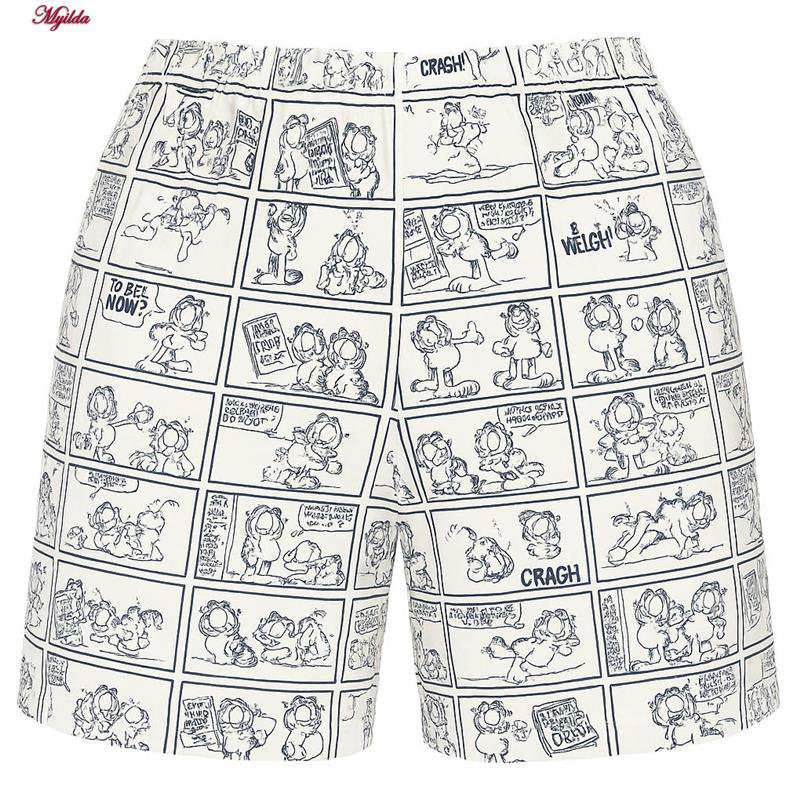 شلوارک راحتی زنانه طرح آلبالو و گارفیلد ماییلدا مدل 5387 بسته 2 عددی