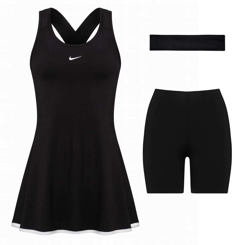 ست سه تکه لباس تنیسی ورزشی زنانه رنگ مشکی مدل 5372-772P ماییلدا