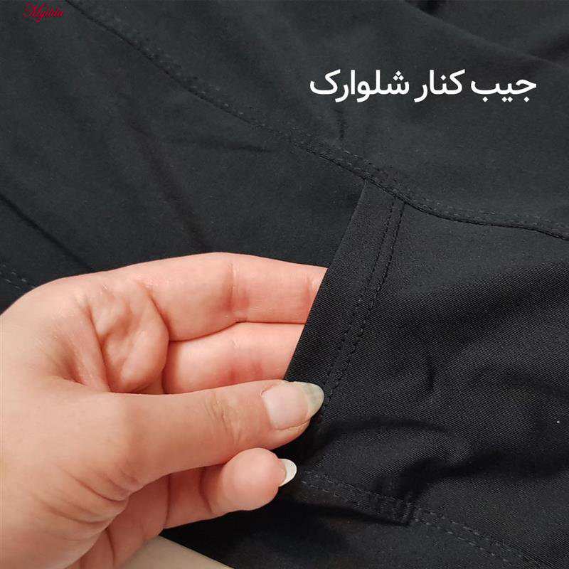 ست سه تکه لباس تنیسی ورزشی زنانه رنگ مشکی مدل 5372-772P ماییلدا