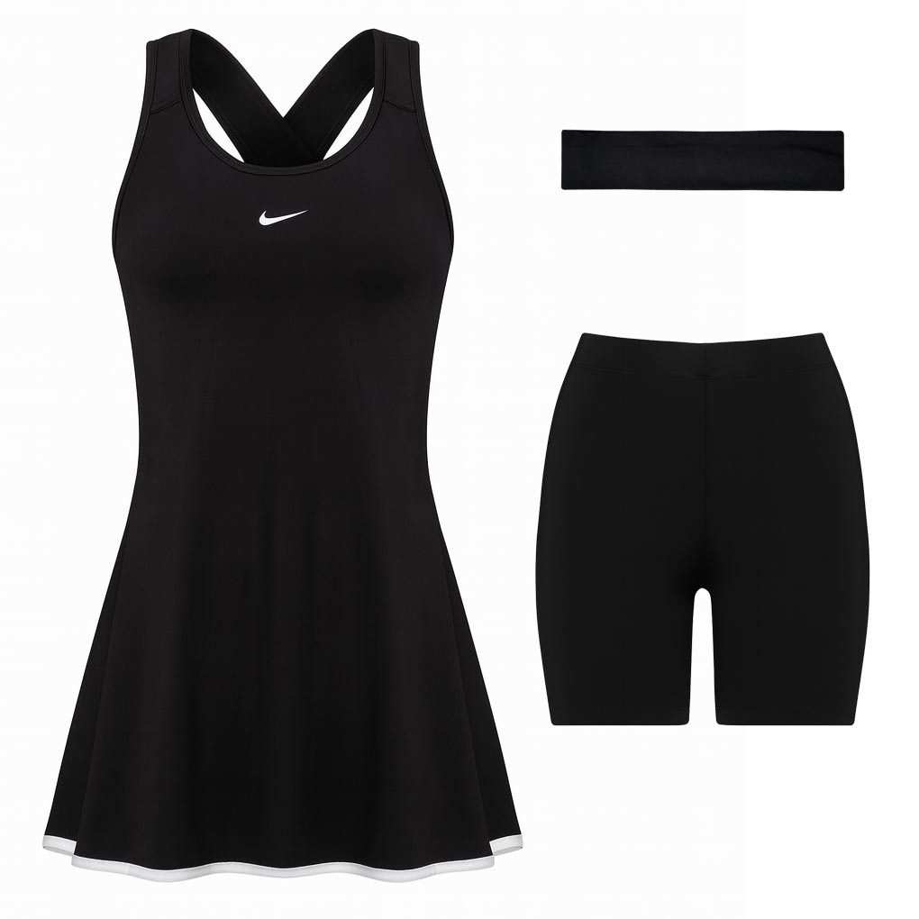 ست سه تکه لباس تنیسی ورزشی زنانه رنگ مشکی مدل 5372-772P ماییلدا