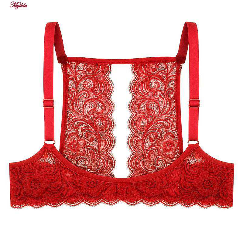 سوتین فنردار زنانه رنگ قرمز مدل جلو بازشو گلستان ماییلدا کد 5363