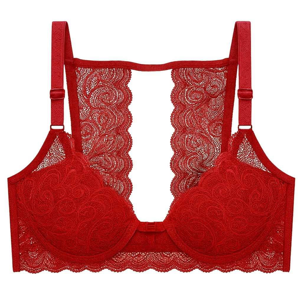 سوتین فنردار زنانه رنگ قرمز مدل جلو بازشو گلستان ماییلدا کد 5363