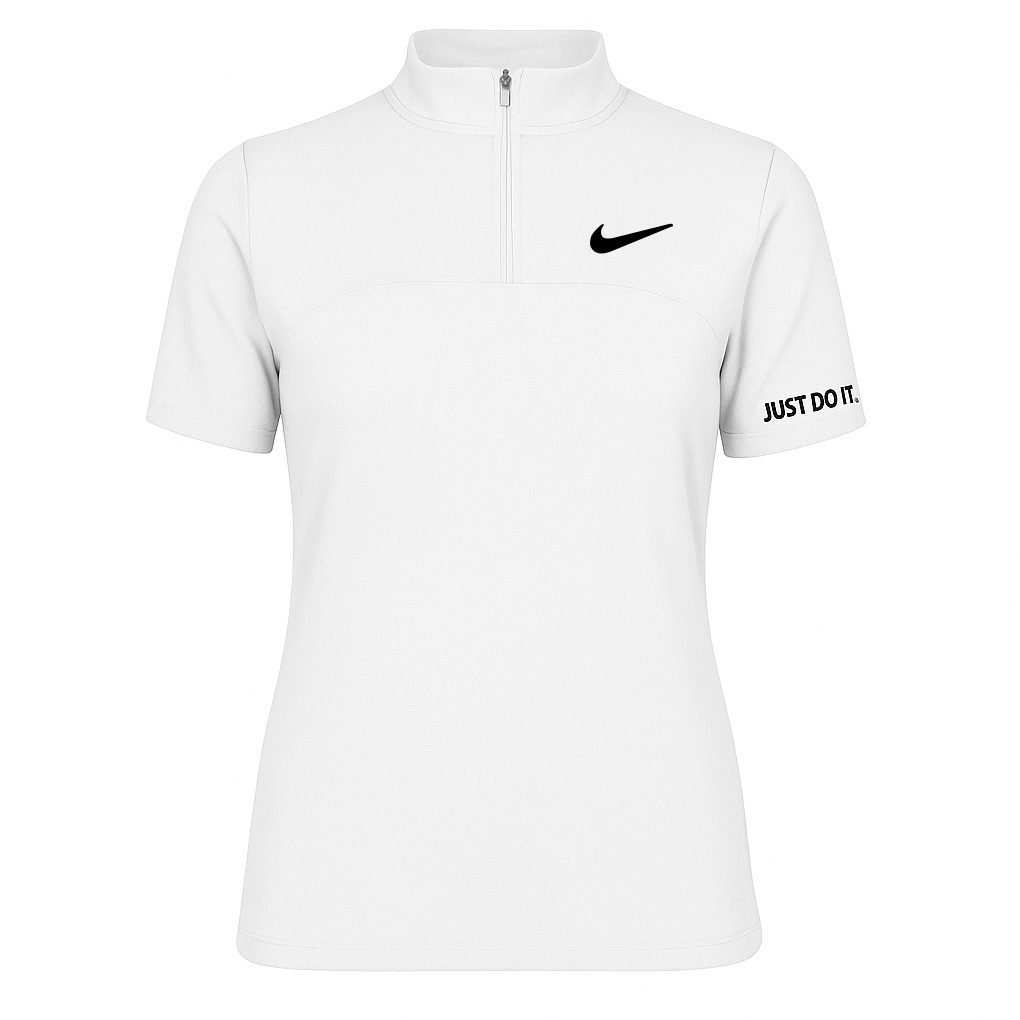 تی شرت آستین کوتاه ورزشی زنانه زیپدار رنگ سفید مدل 5373-557 ماییلدا