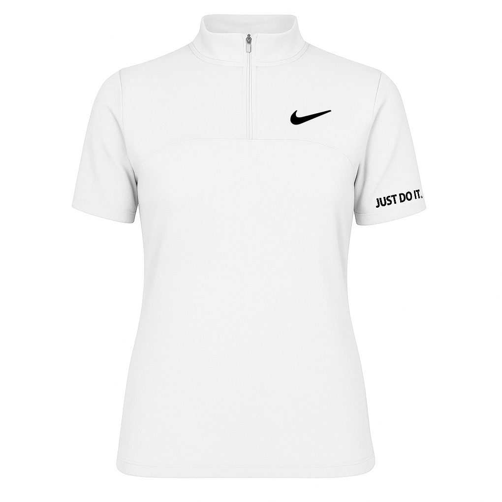 تی شرت آستین کوتاه ورزشی زنانه زیپدار رنگ سفید مدل 5373-557 ماییلدا