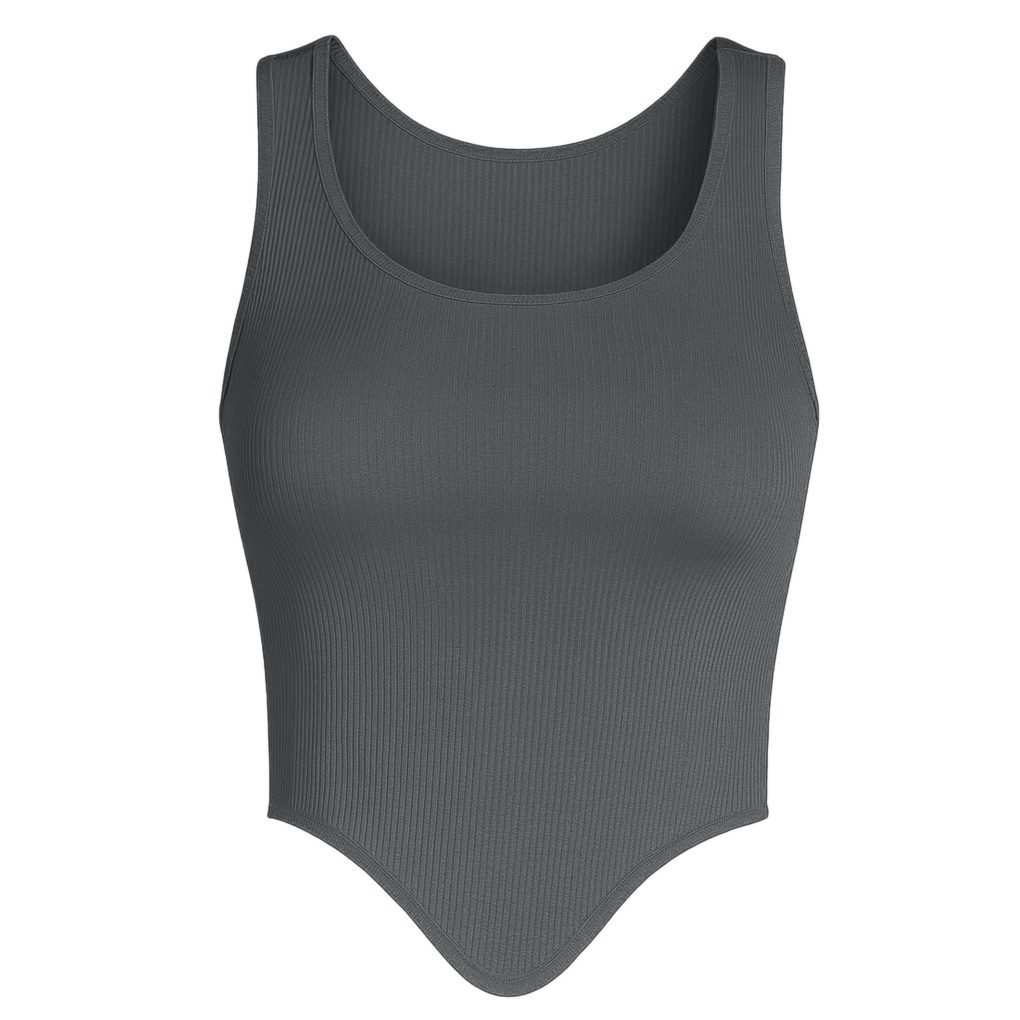 تاپ زنانه کراپ رنگ طوسی ماییلدا مدل 5370-563