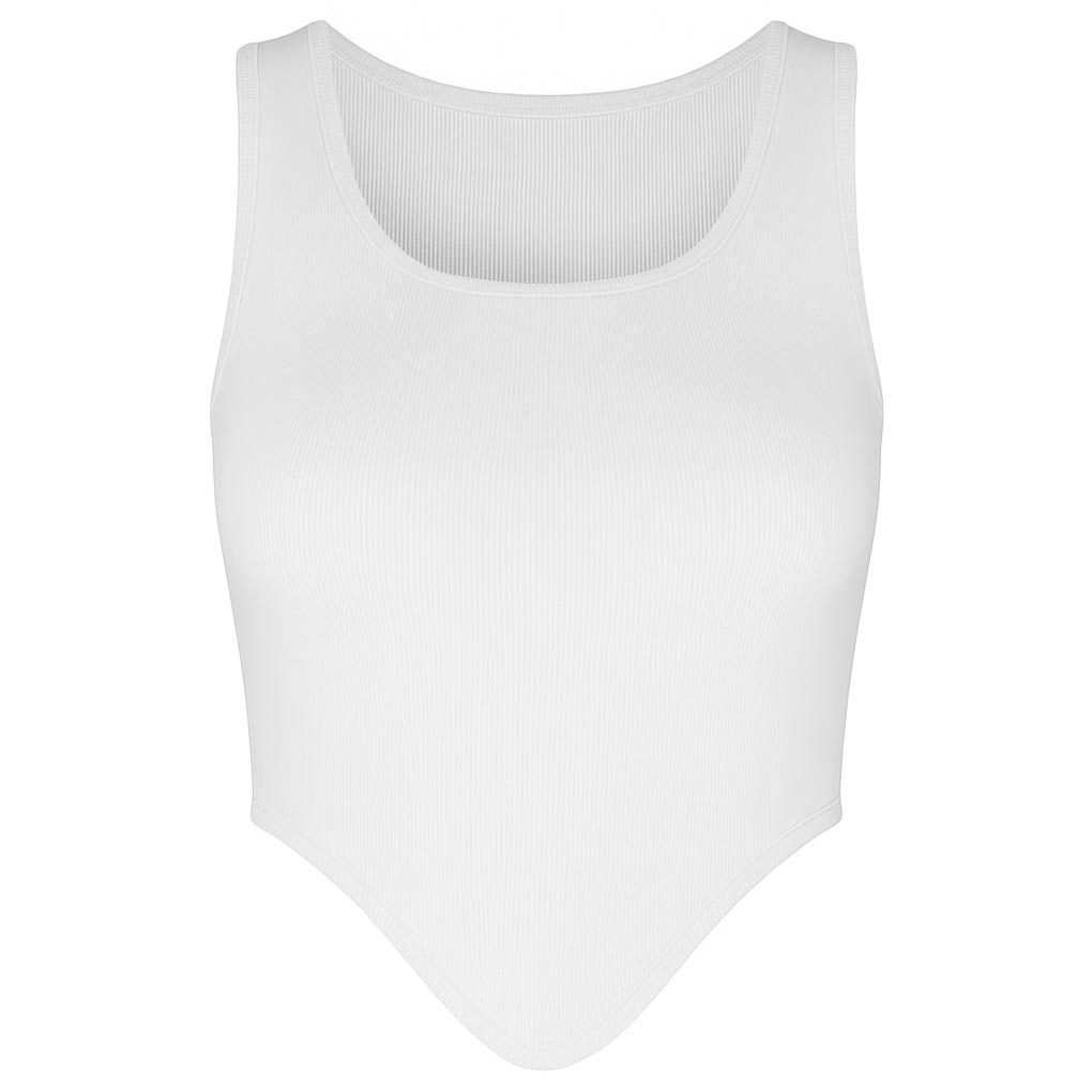 تاپ زنانه کراپ رنگ سفید ماییلدا مدل 5370-563