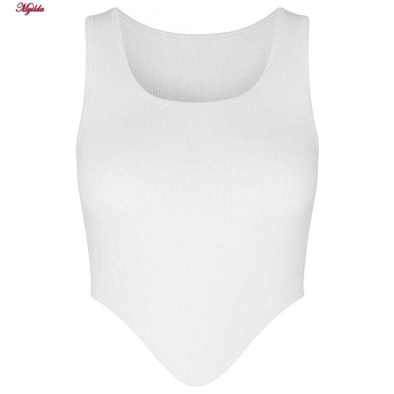 تاپ زنانه کراپ رنگ سفید ماییلدا مدل 5370-563