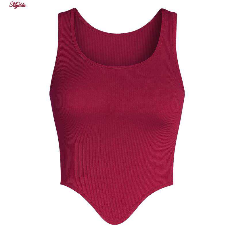 تاپ زنانه کراپ رنگ سرخابی ماییلدا مدل 5370-563