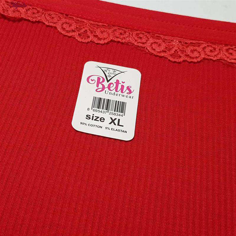 شورت زنانه نخی رنگ قرمز بتیس کد 5369 ماییلدا