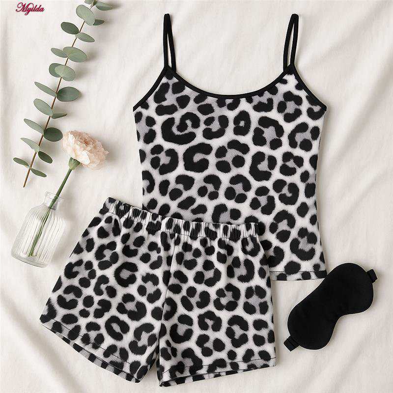 لباس خواب زنانه طرح پلنگی ماییلدا مدل 5375-320