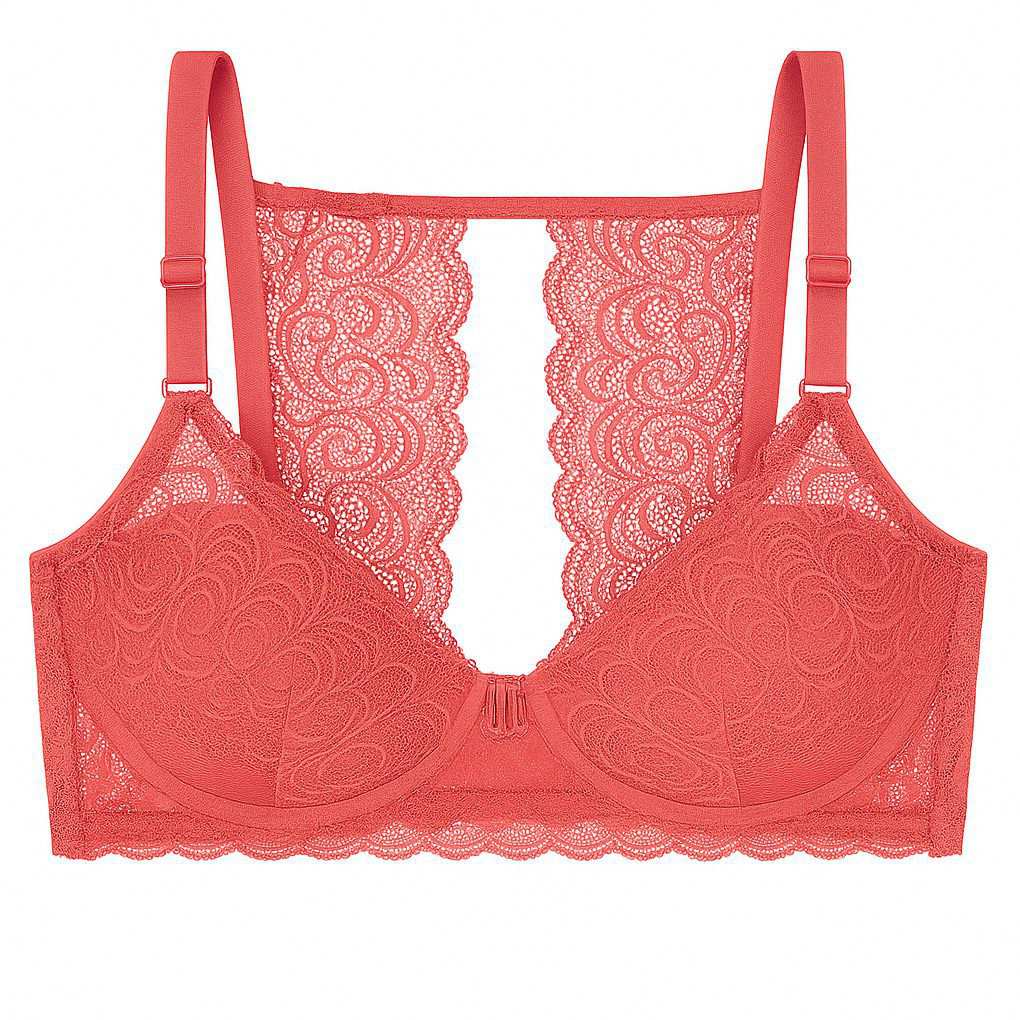 سوتین فنردار زنانه رنگ گلبهی مدل جلو بازشو گلستان ماییلدا کد 5363