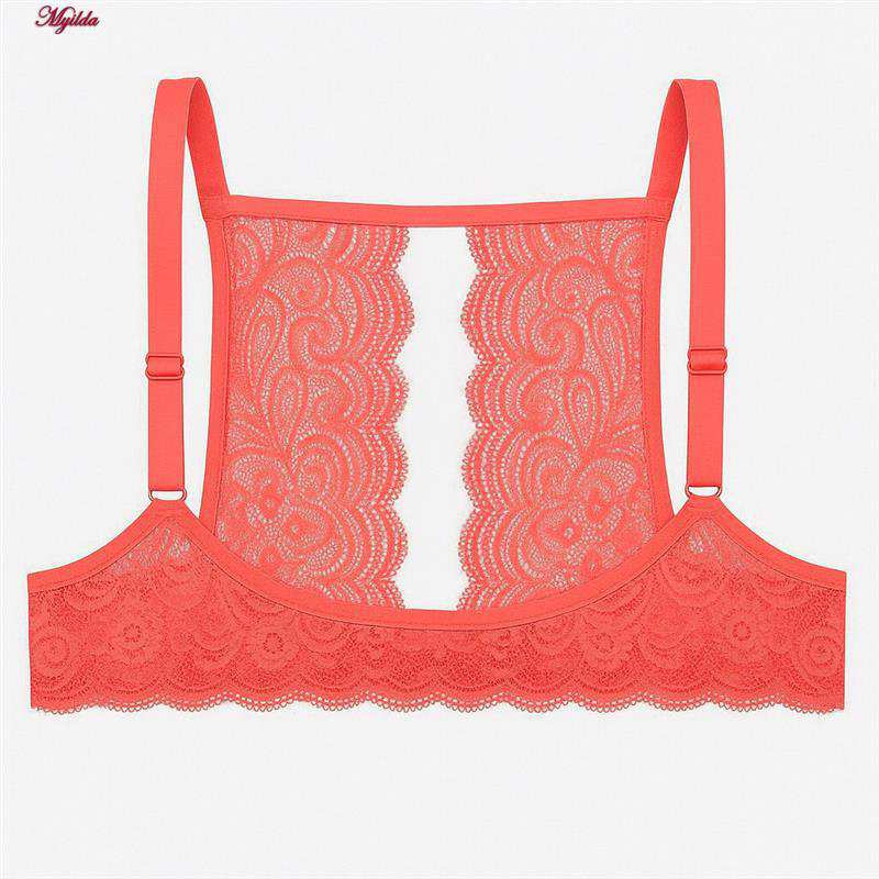 سوتین فنردار زنانه رنگ گلبهی مدل جلو بازشو گلستان ماییلدا کد 5363