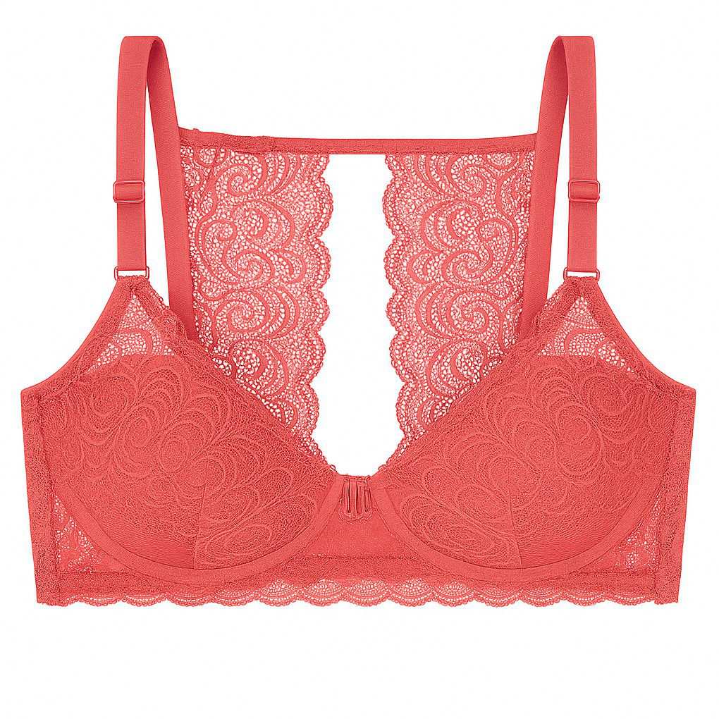 سوتین فنردار زنانه رنگ گلبهی مدل جلو بازشو گلستان ماییلدا کد 5363