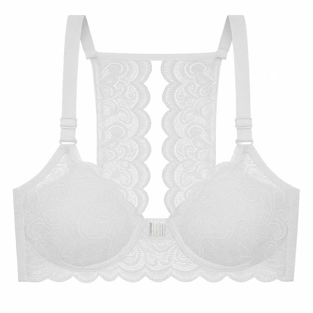 سوتین فنردار زنانه رنگ سفید مدل جلو بازشو گلستان ماییلدا کد 5363