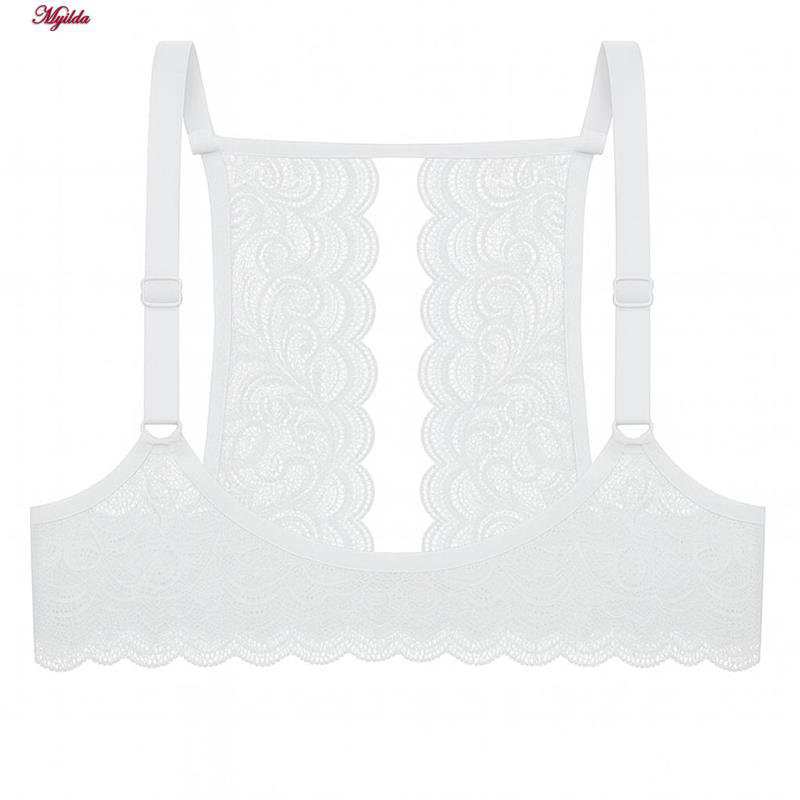 سوتین فنردار زنانه رنگ سفید مدل جلو بازشو گلستان ماییلدا کد 5363