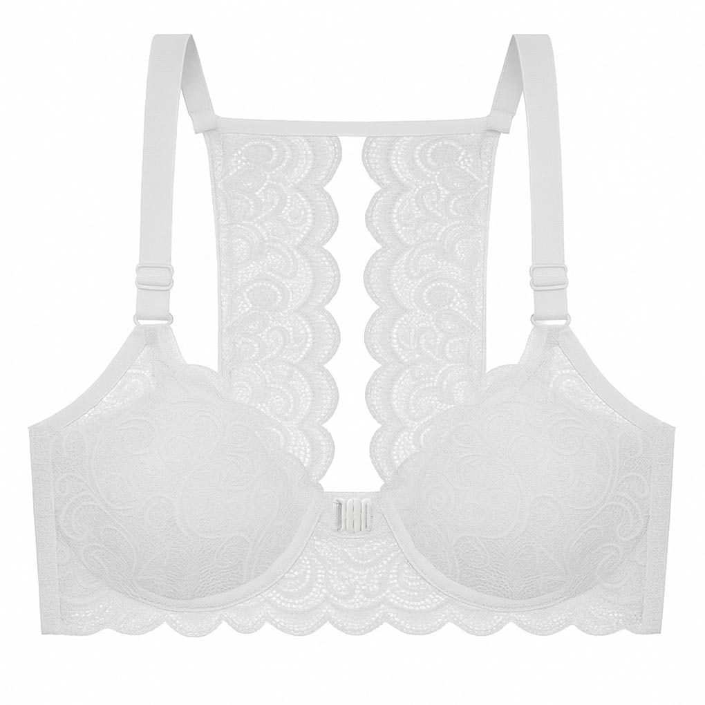 سوتین فنردار زنانه رنگ سفید مدل جلو بازشو گلستان ماییلدا کد 5363