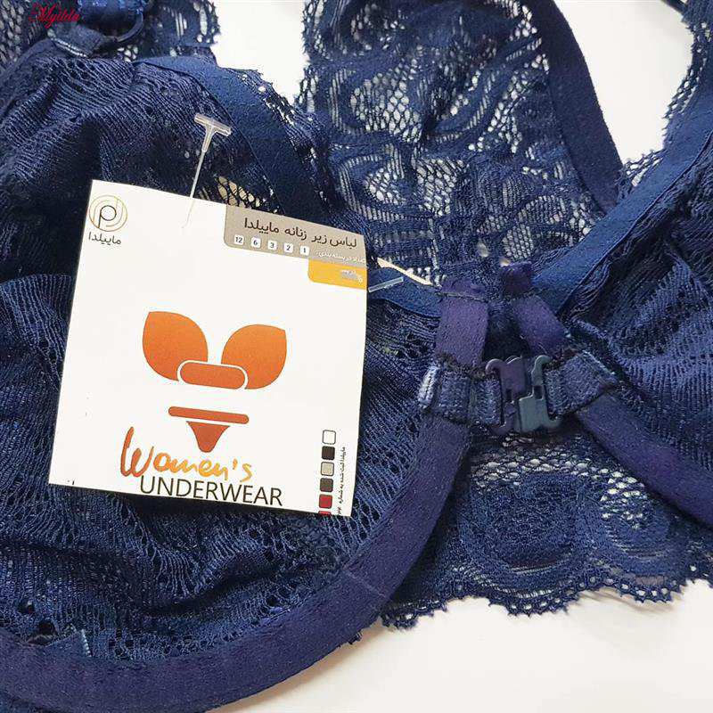 سوتین فنردار زنانه رنگ سرمه ای مدل جلو بازشو گلستان ماییلدا کد 5363