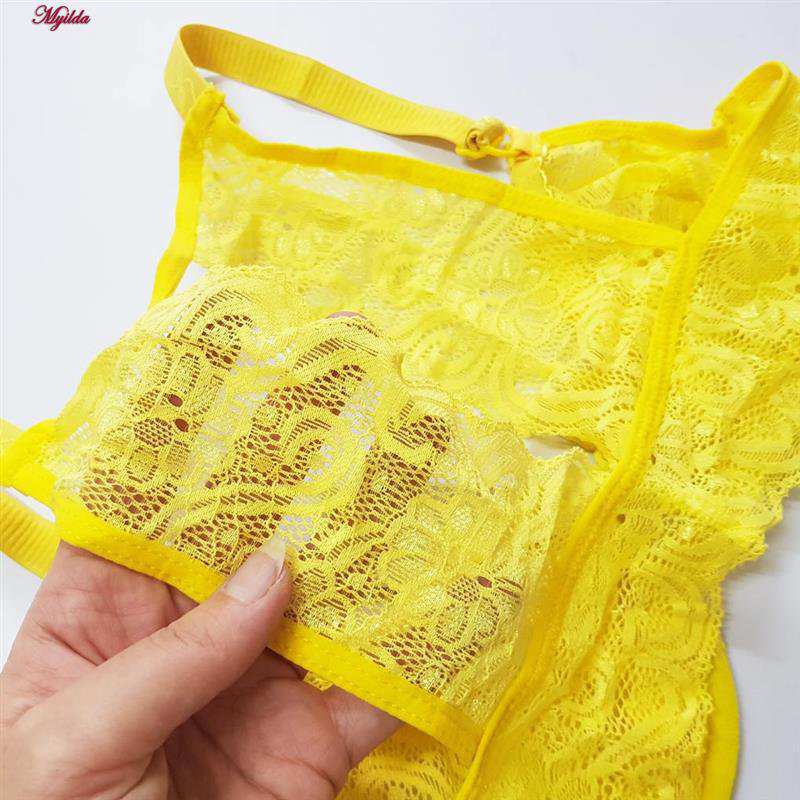 سوتین فنردار زنانه رنگ زرد مدل جلو بازشو گلستان ماییلدا کد 5363