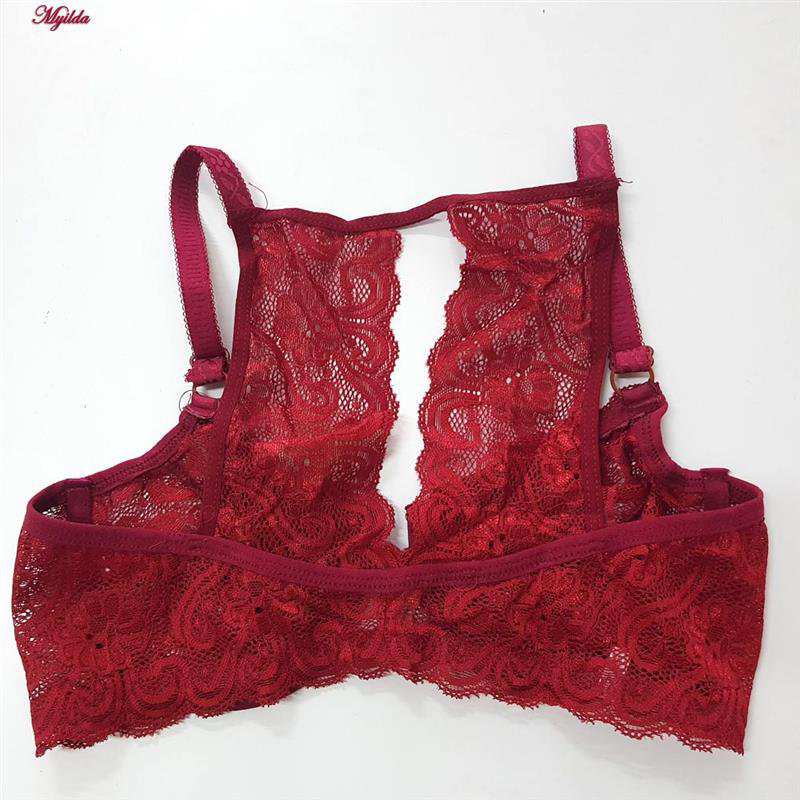 سوتین فنردار زنانه رنگ زرشکی مدل جلو بازشو گلستان ماییلدا کد 5363