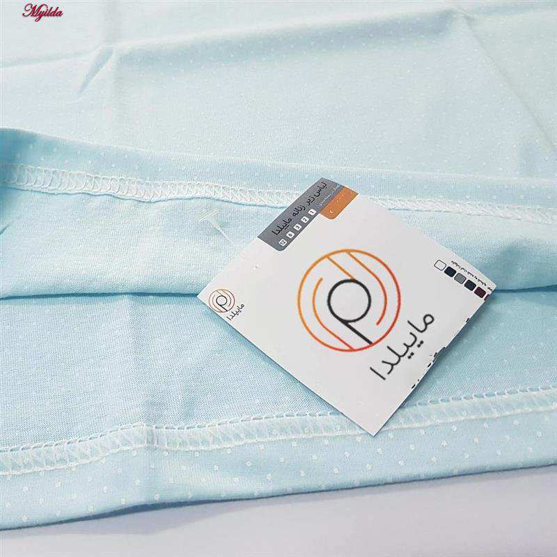 تاپ راحتی زنانه رنگ آبی خال خالی ماییلدا مدل 5328-4