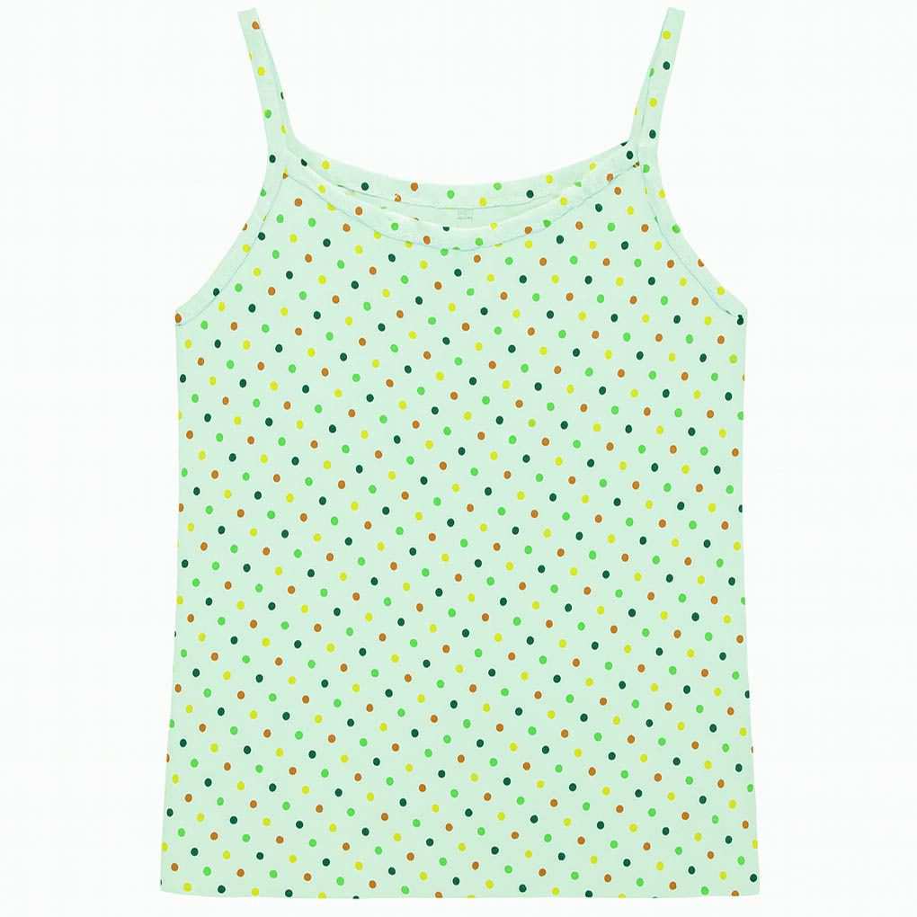 تاپ راحتی زنانه رنگ سبز خال خال ماییلدا مدل 5328-4