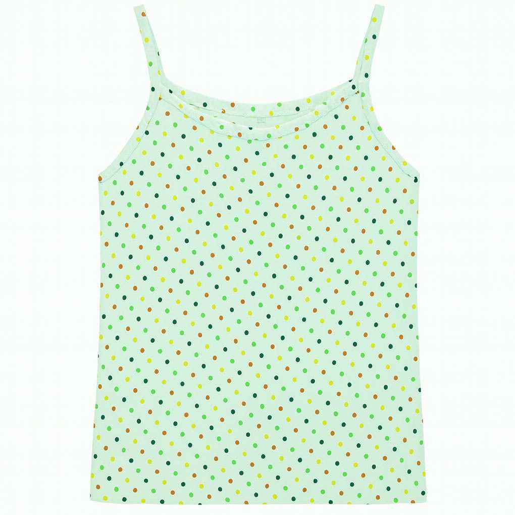 تاپ راحتی زنانه رنگ سبز خال خال ماییلدا مدل 5328-4