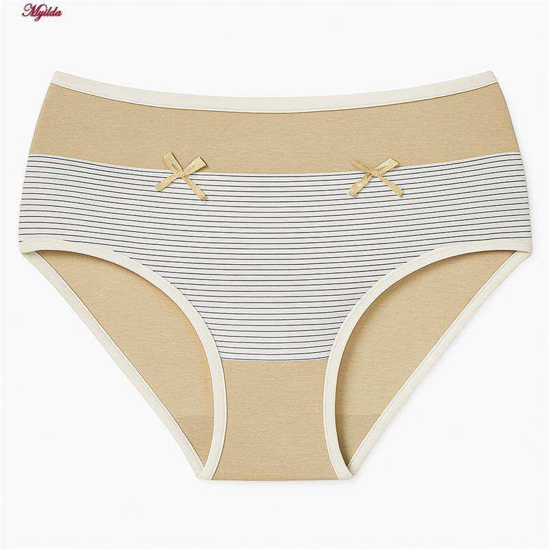 شورت زنانه مدل راه راه رنگ کرم کد 5408-Y97 ماییلدا