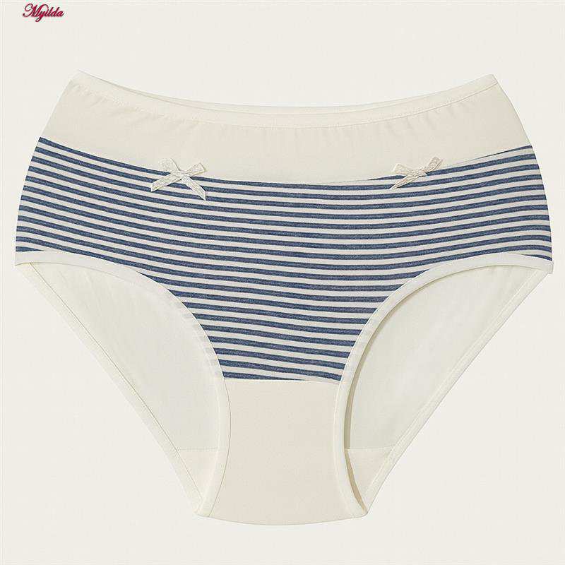 شورت زنانه راه راه رنگ سفید کد 5408-Y97 ماییلدا