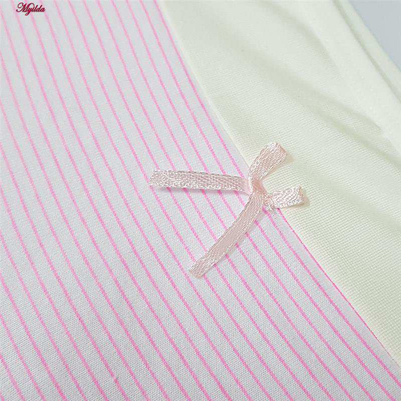 شورت زنانه راهراه رنگ صورتی کد 5408-Y97 ماییلدا