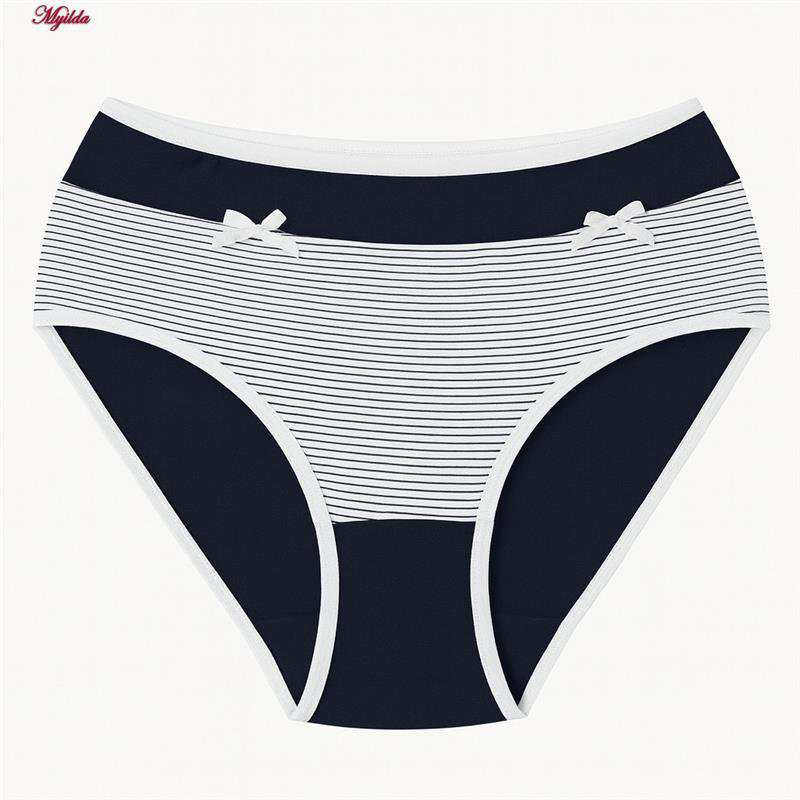 شورت زنانه راهراه رنگ سرمه ای کد 5408-Y97 ماییلدا