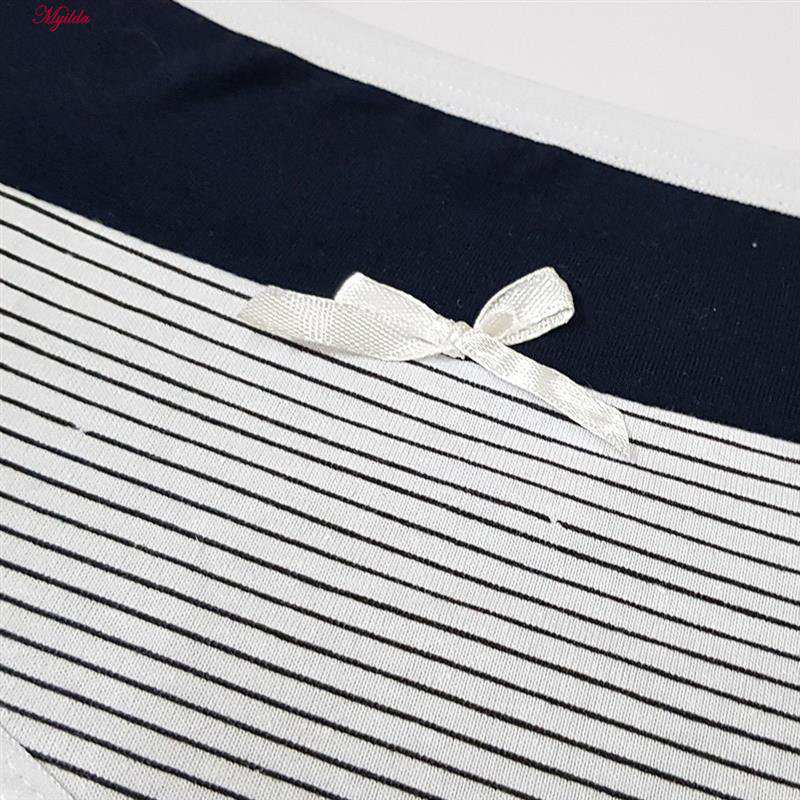 شورت زنانه راهراه رنگ سرمه ای کد 5408-Y97 ماییلدا