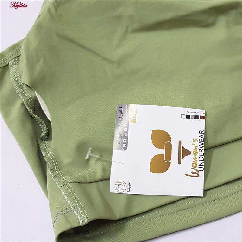 ست نیم تنه و شلوارک ورزشی زنانه رنگ سبز روشن ماییلدا مدل 5409-7106