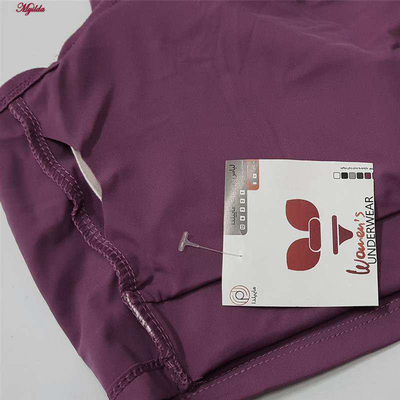 ست نیم تنه و شلوارک ورزشی زنانه رنگ بنفش ماییلدا مدل 5409-7106