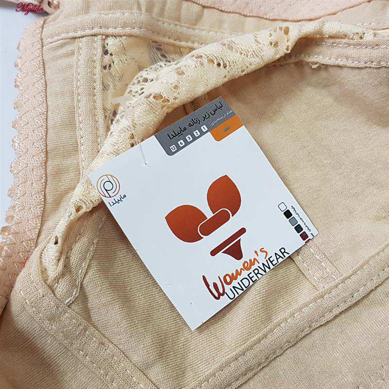 سوتین بدون فنر مدل ارکیده کش پهن رنگ کرم ماییلدا کد 5413