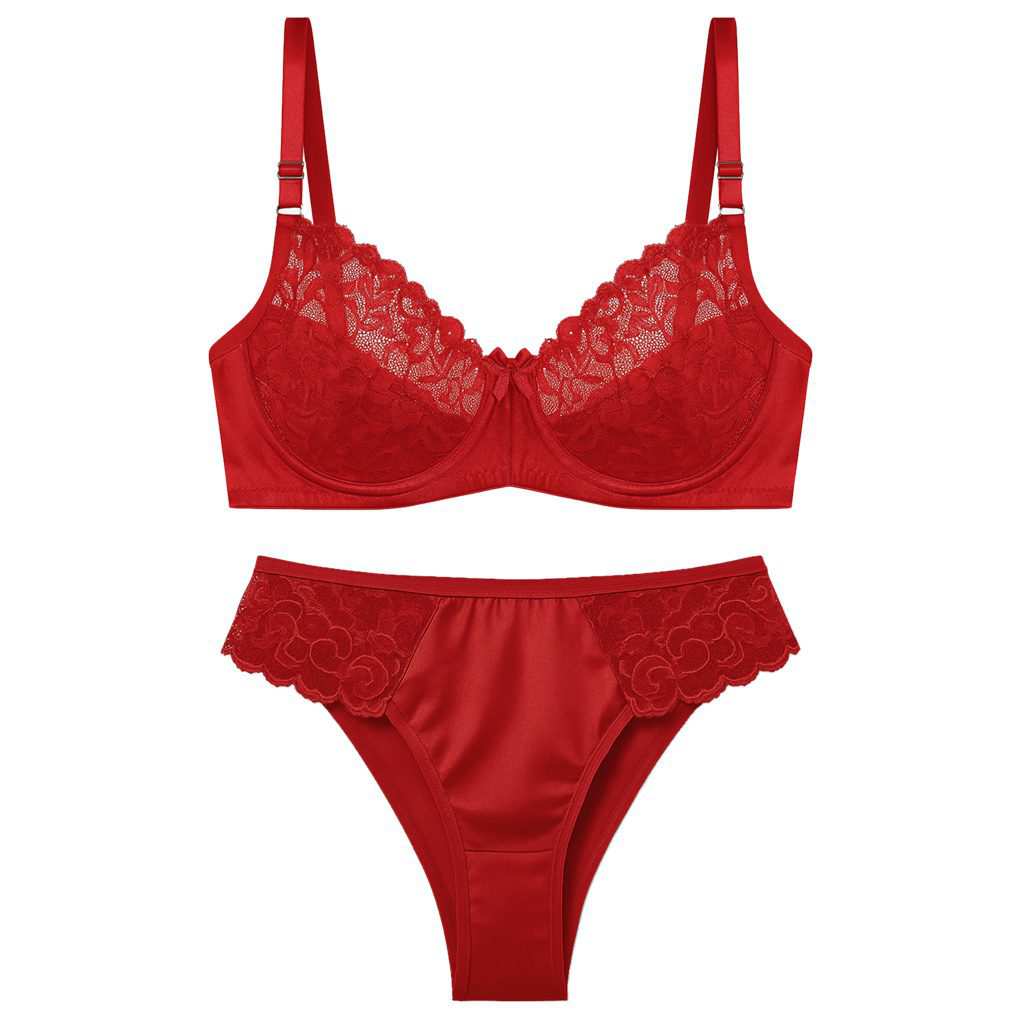 ست شورت و سوتین زنانه رنگ قرمز مدل فنردار بی یو تی کد 5401 ماییلدا