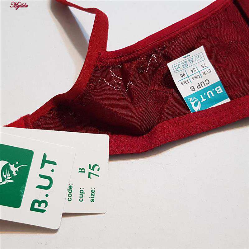 ست شورت و سوتین زنانه رنگ زرشکی مدل فنردار بی یو تی کد 5401 ماییلدا