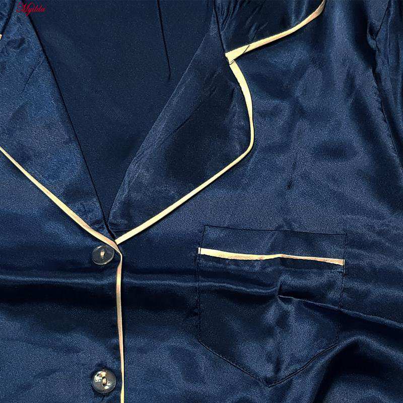 لباس خواب زنانه رنگ آبی مدل 5377 ماییلدا