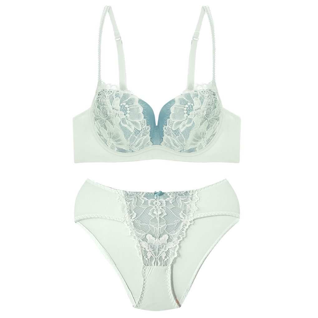 ست شورت و سوتین زنانه مدلاسفنجی بدون فنر رنگ آبی کد 5407-1313 ماییلدا