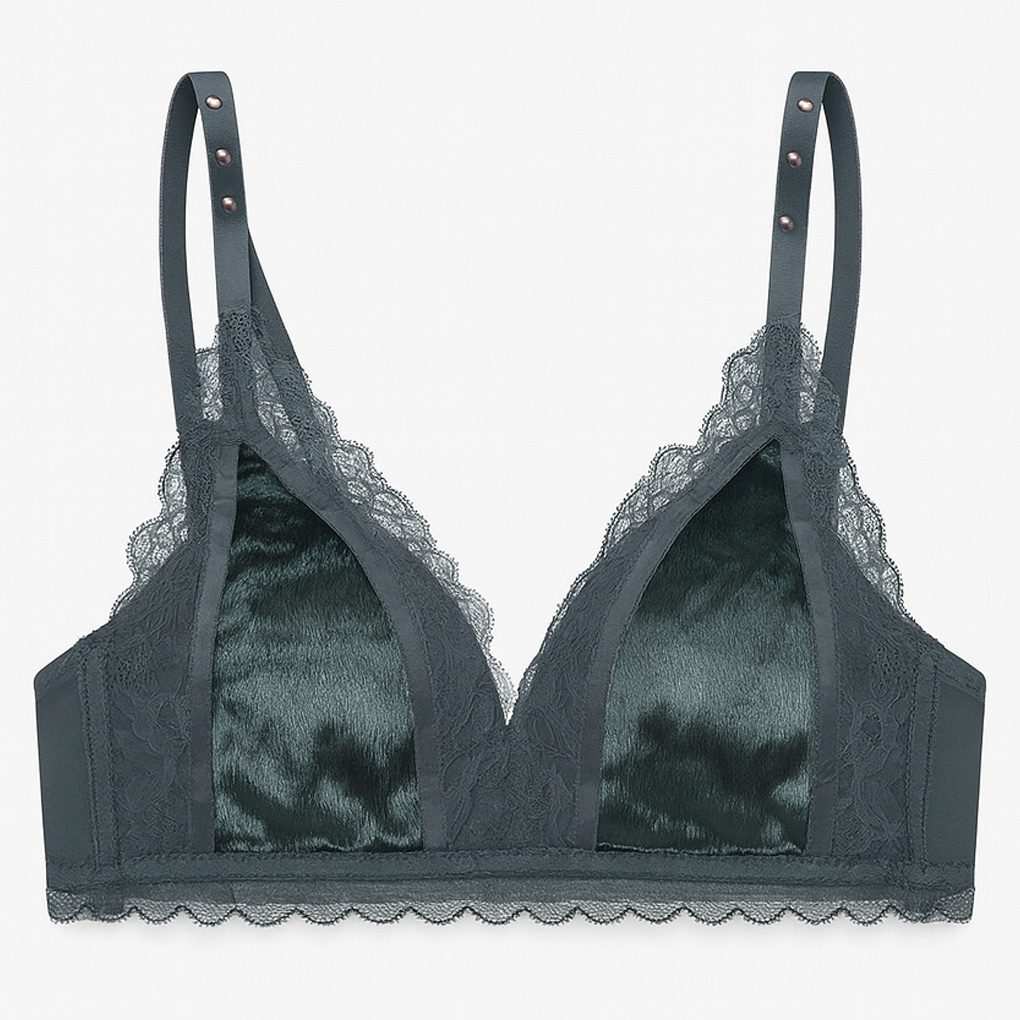 سوتین اسفنجی زنانه مدل بدون فنر رنگ نقره ای کد 5406-6172 ماییلدا