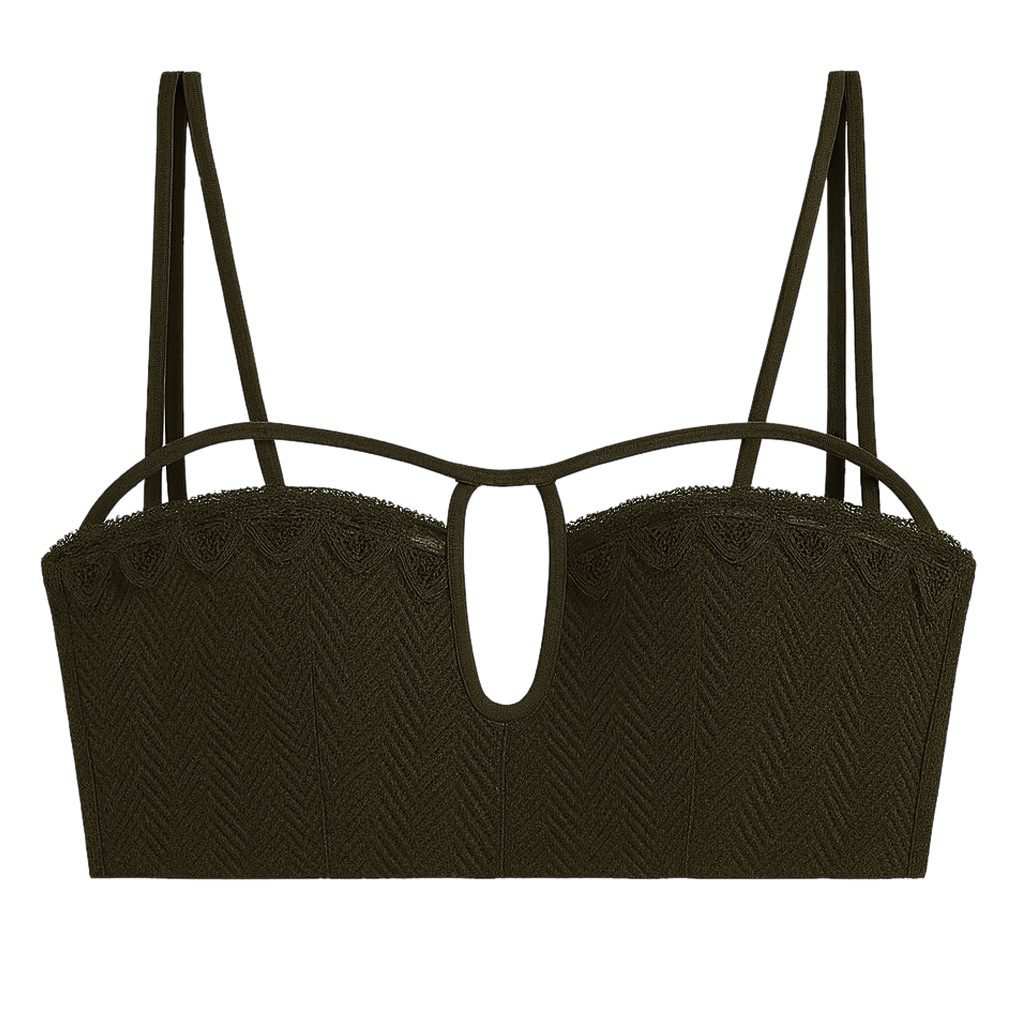 سوتین اسفنجی زنانه مدل بدون فنر رنگ سبز 5405-3513 ماییلدا