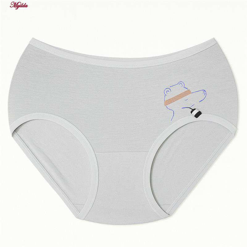 شورت زنانه خرسی رنگ طوسی مدل 5403-6626 ماییلدا