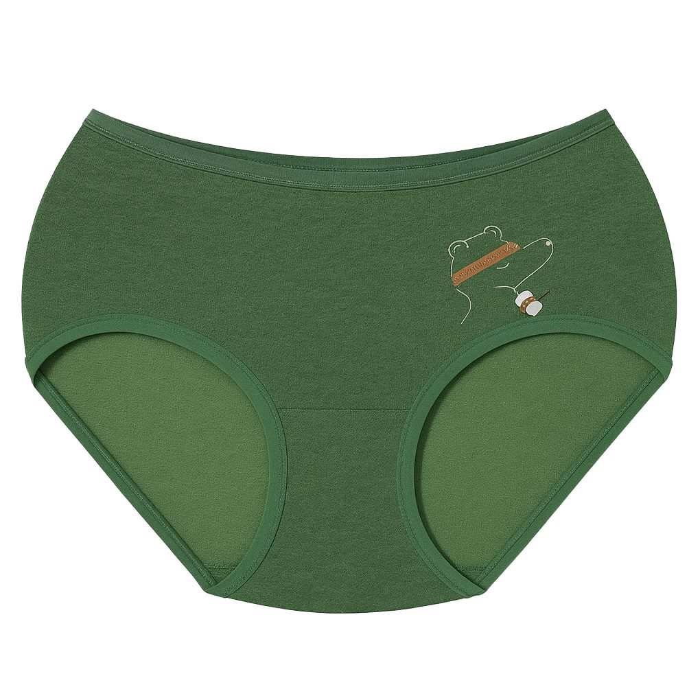 شورت زنانه خرسی رنگ سبز مدل 5403-6626 ماییلدا