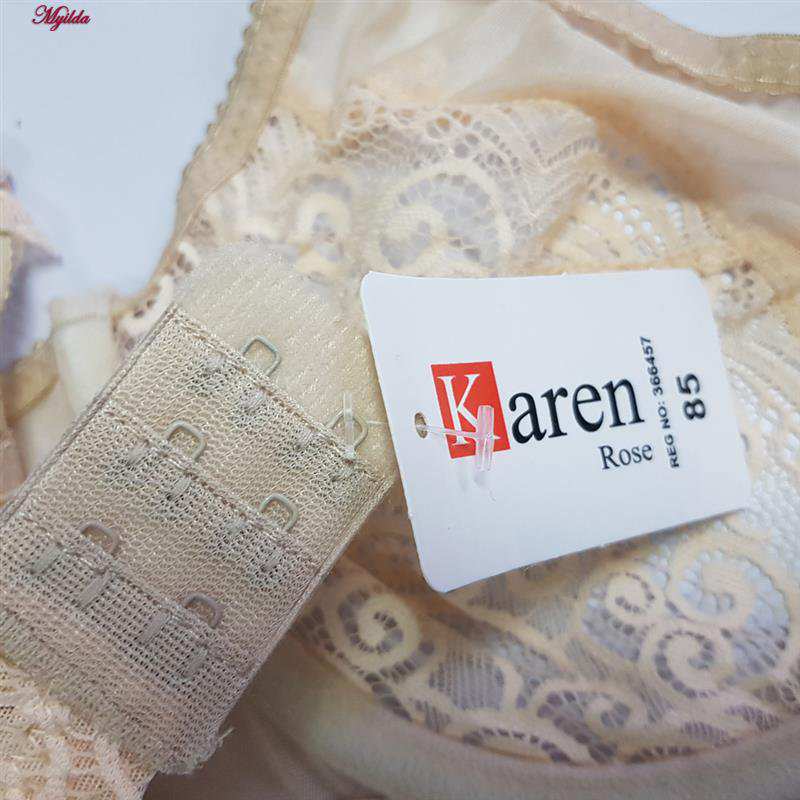 ست شورت و سوتین زنانه مدل فنردار رنگ کرم کارنا رز کد 5431 ماییلدا