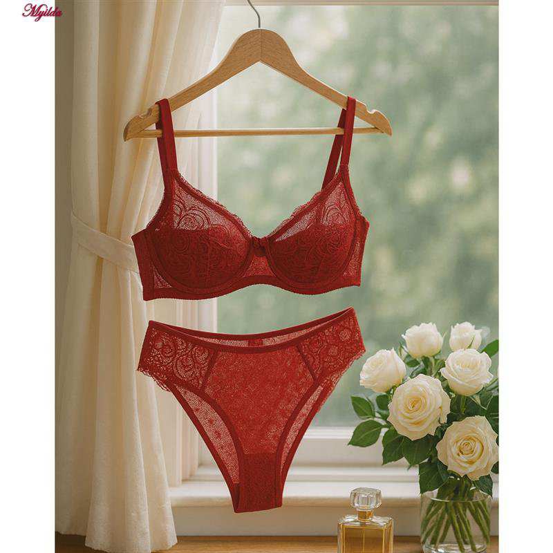 ست شورت و سوتین زنانه مدل فنردار رنگ قرمز کارنا رز کد 5431 ماییلدا